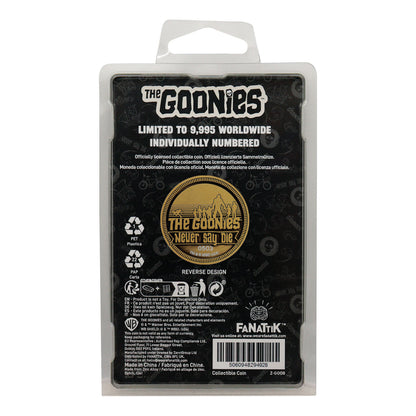 The Goonies Limited Edition Collectible Coin packing reverse featuring Sloth