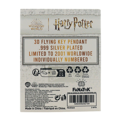 Harry Potter .999 Silver Plated Flying Key Necklace