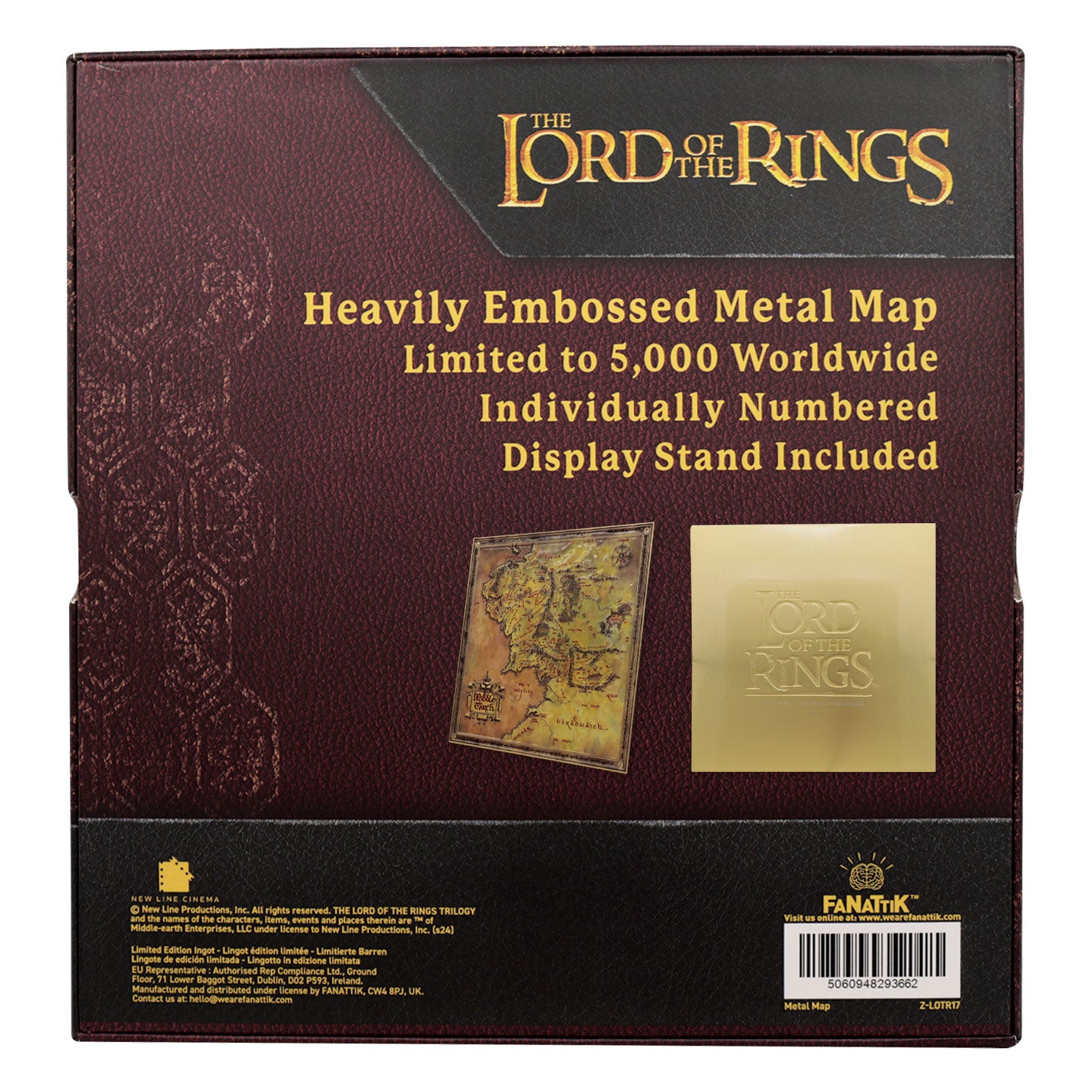 The Lord of the Rings Metal Map Packaging 