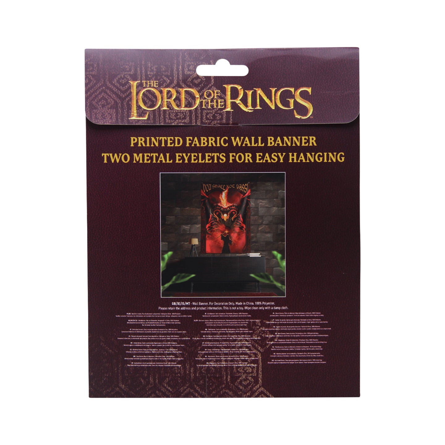 The Lord of the Rings Wall Banner Packing Reverse