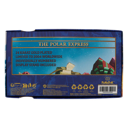 The Polar Express 24k Gold Plated Train Ticket Packaging Reverse