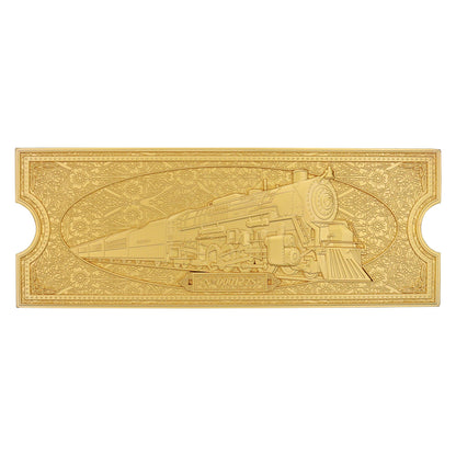 The Polar Express 24k Gold Plated Train Ticket Front View