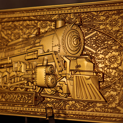 The Polar Express 24k Gold Plated Train Ticket Lifestyle Close Up